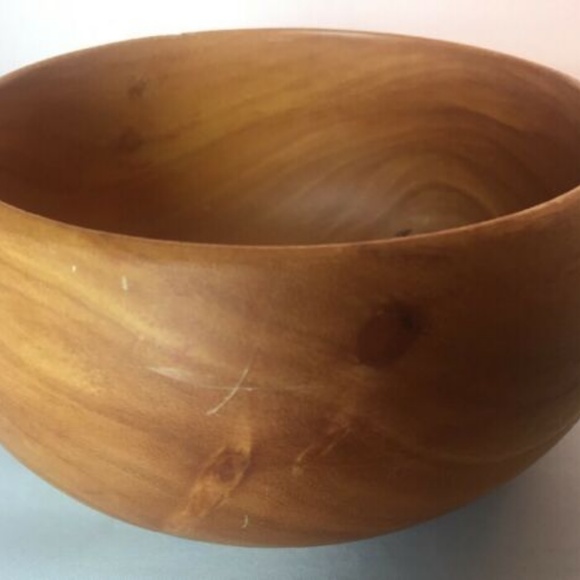 Kamani Wood Bowl Hand Carved Made in Philippines 5 - Picture 4 of 5